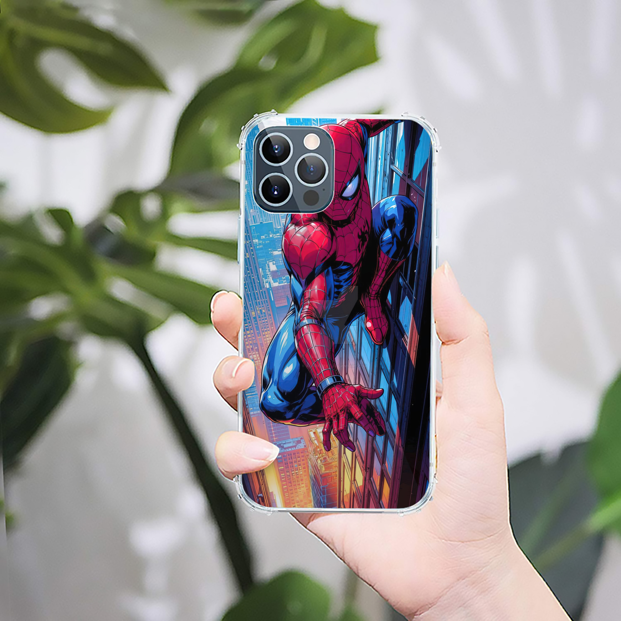 （画像用） Spider Man スパイダーマン 【iPhone 12シリーズ対応】透明スマホケース（クリアソフトケース）